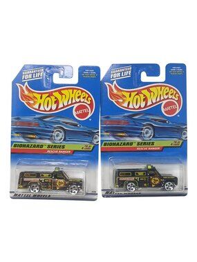 2 Hot Wheels Biohazard Series Rescue Ranger Die-Cast Truck #720 Sealed New #D17
